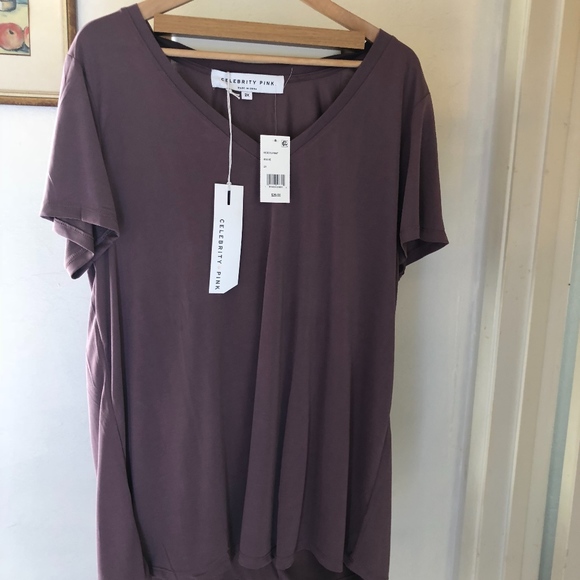 Celebrity Pink Tops - Celebrity Pink tunic tee